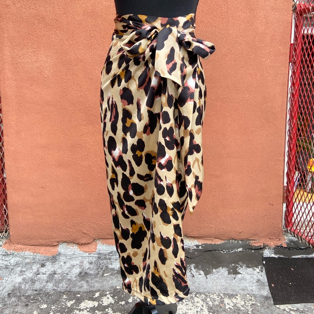 Never Fully Dressed Cheetah Jaspre Wrap Skirt